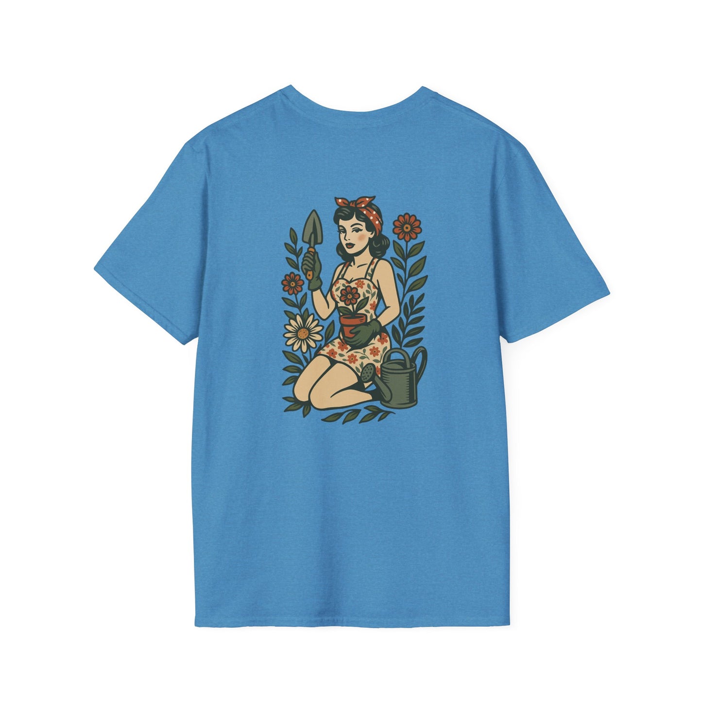 Gardener Pin-up Unisex T-Shirt, Plant Lover Gift, Gardening Tee, Farm Life Apparel, Outdoor Activities Wear