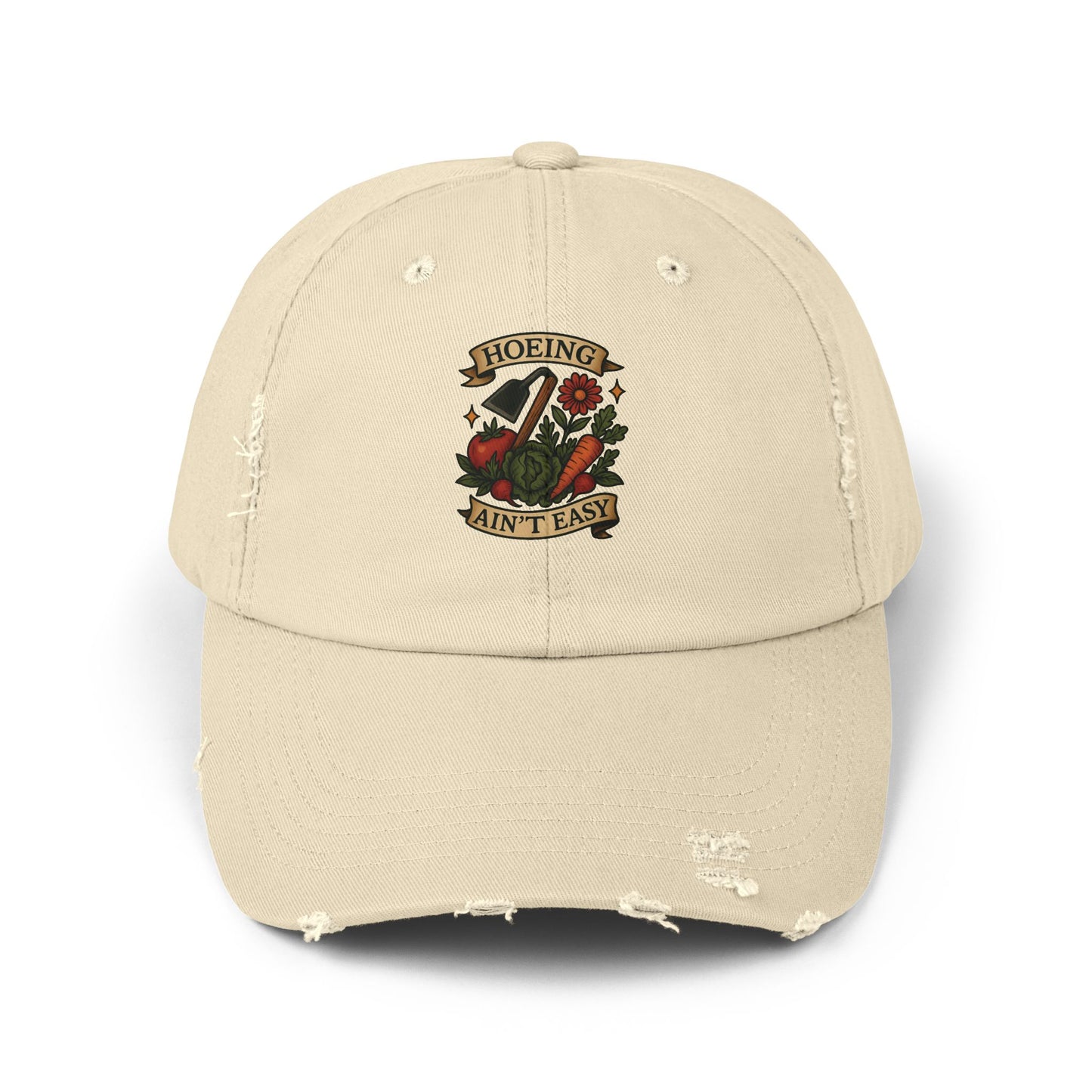 The Plant House 208 Hoeing Ain't Easy Distressed Cap