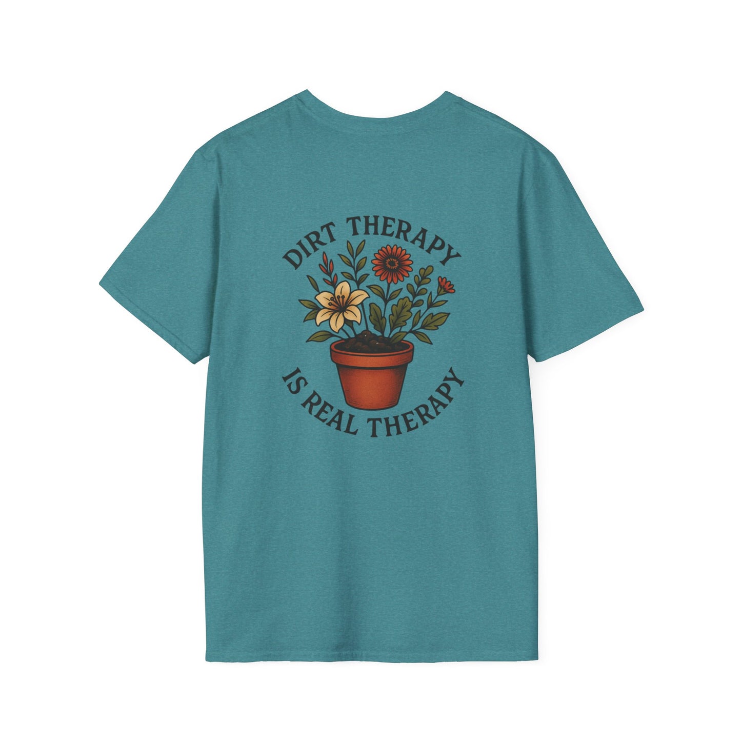 Dirt Therapy Is Real Therapy Unisex T-Shirt, Plant Lover Gift, Gardening Tee, Farm Life Apparel, Outdoor Activities Wear