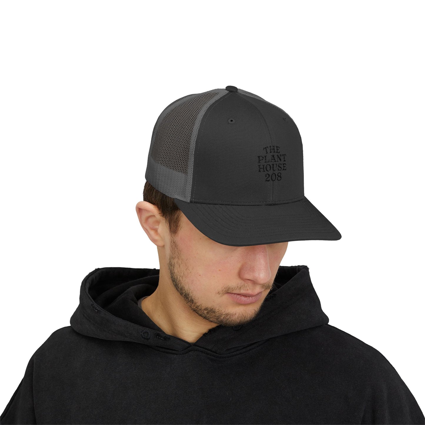 The Plant House 208 Snapback Trucker Cap, Supportive Gift, Mental Health Awareness Hat, Casual Style, Positive Vibes, Recovery Journey
