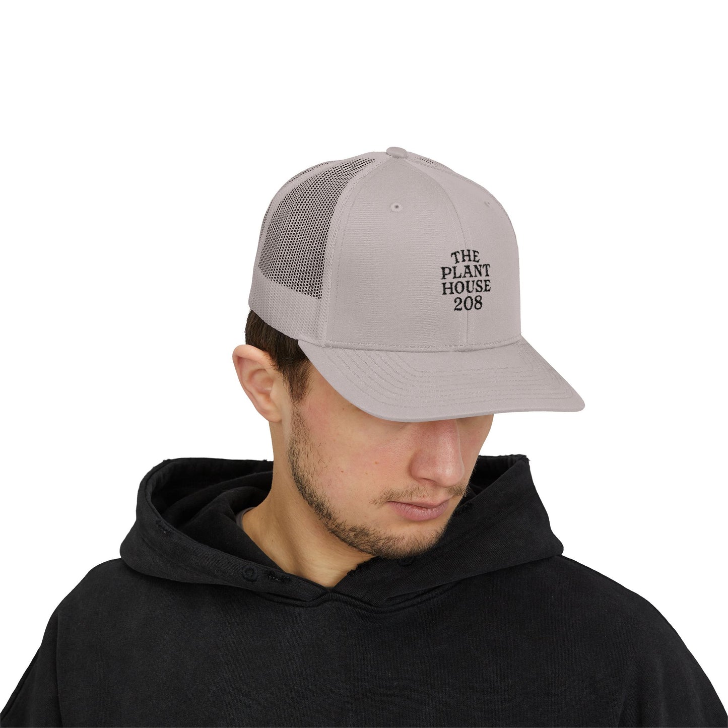 The Plant House 208 Snapback Trucker Cap, Supportive Gift, Mental Health Awareness Hat, Casual Style, Positive Vibes, Recovery Journey