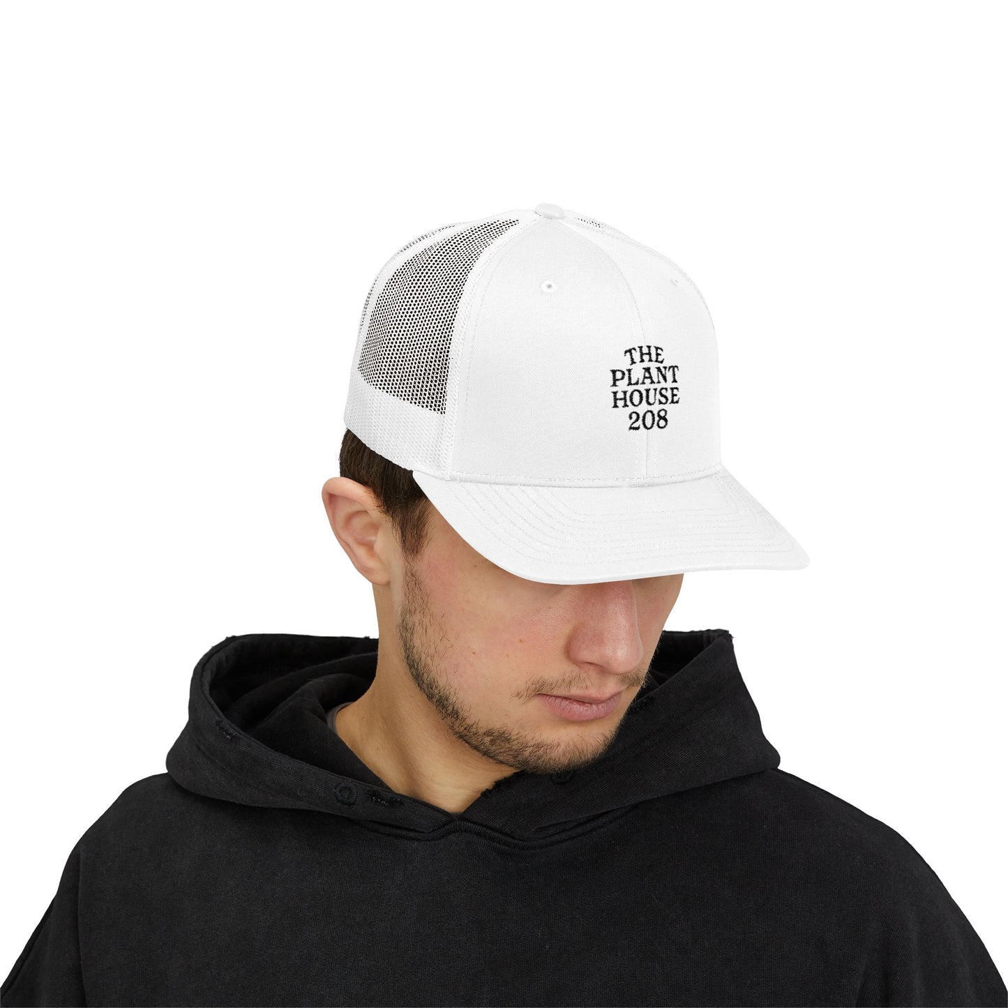 The Plant House 208 Snapback Trucker Cap, Supportive Gift, Mental Health Awareness Hat, Casual Style, Positive Vibes, Recovery Journey