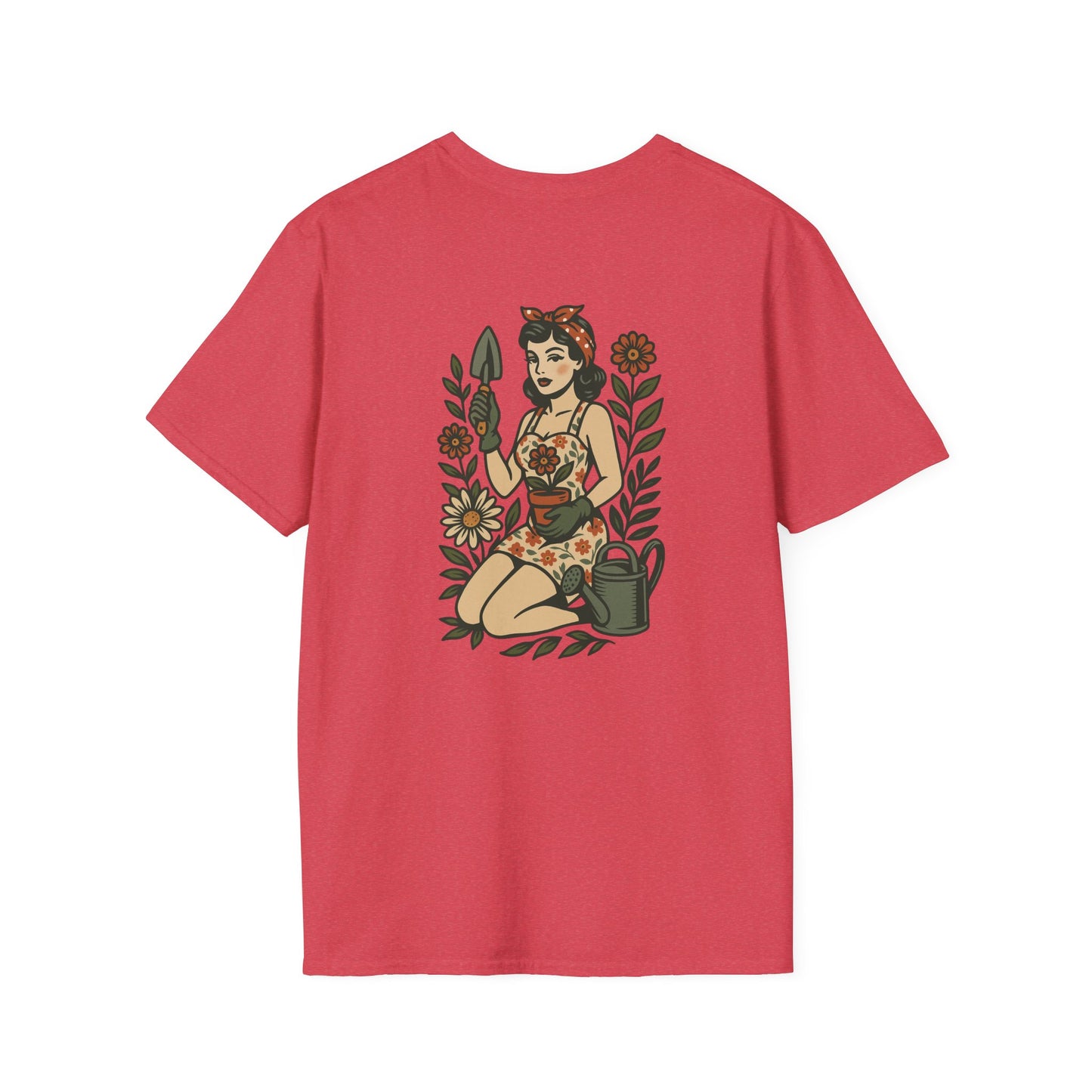 Gardener Pin-up Unisex T-Shirt, Plant Lover Gift, Gardening Tee, Farm Life Apparel, Outdoor Activities Wear