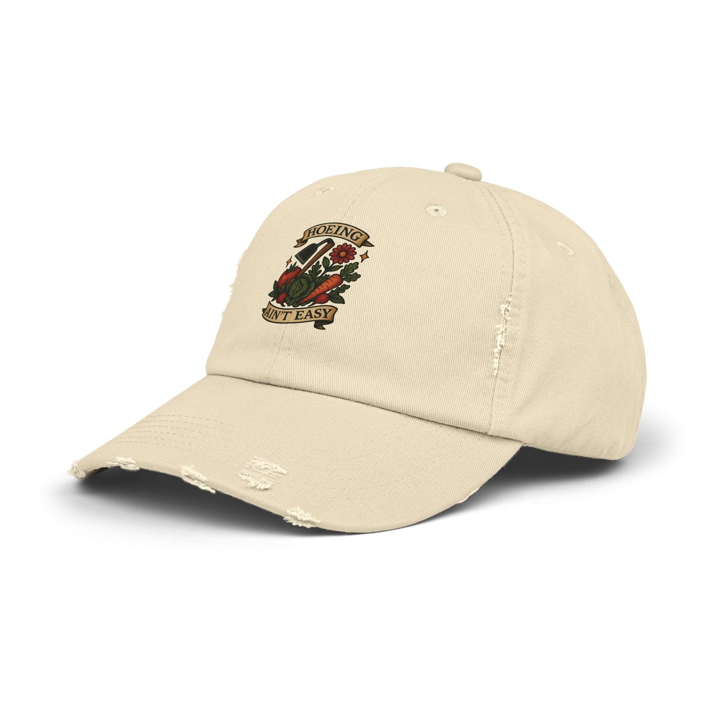 The Plant House 208 Hoeing Ain't Easy Distressed Cap