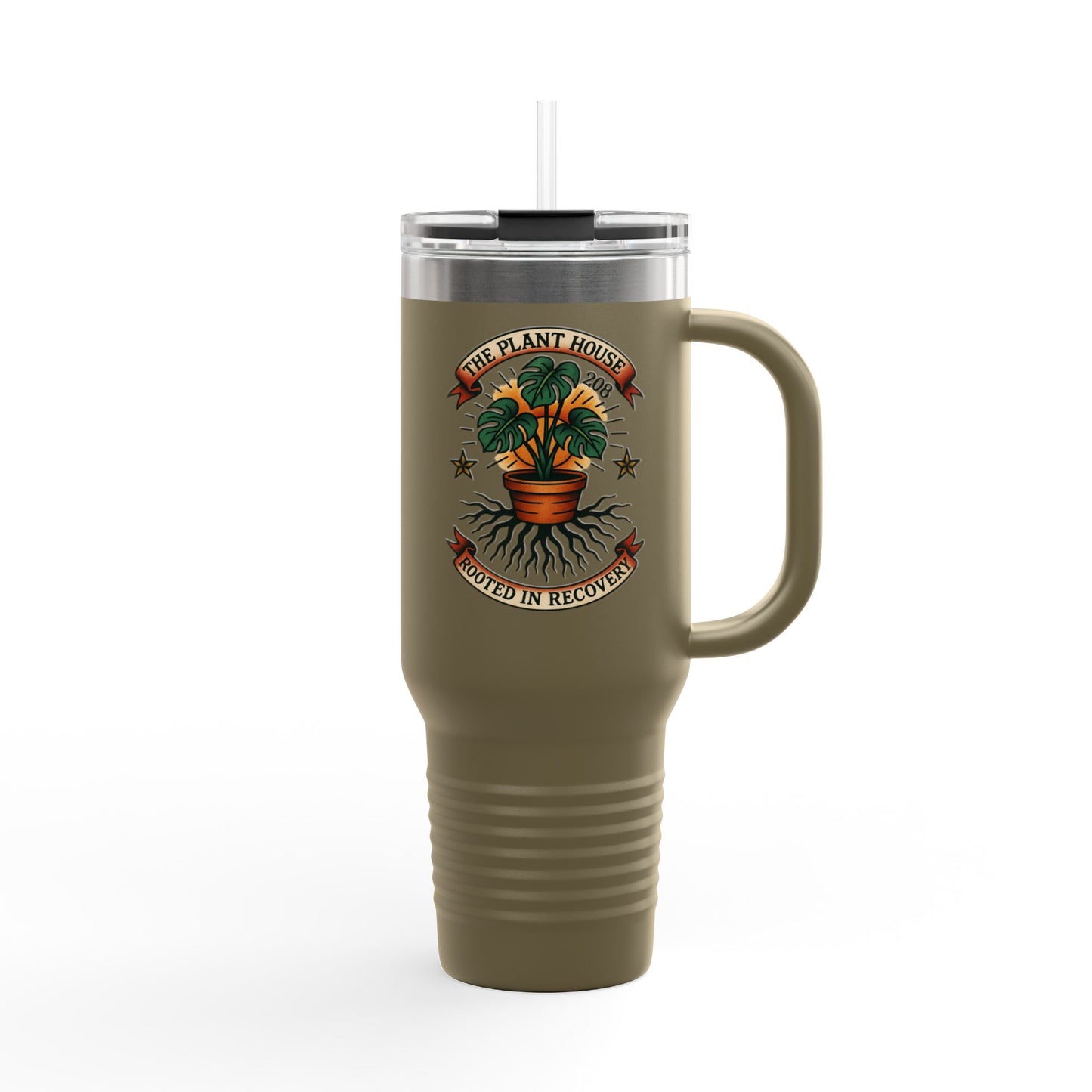 The Plant House 208 “Rooted in Recovery” Insulated Travel Mug