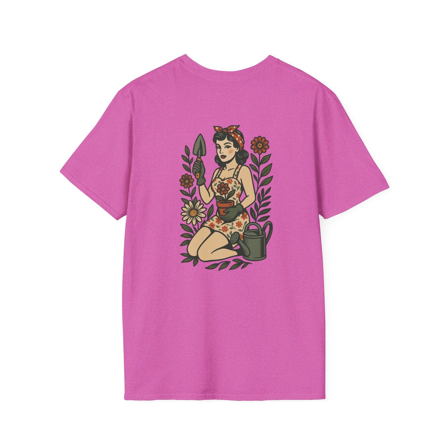 Gardener Pin-up Unisex T-Shirt, Plant Lover Gift, Gardening Tee, Farm Life Apparel, Outdoor Activities Wear
