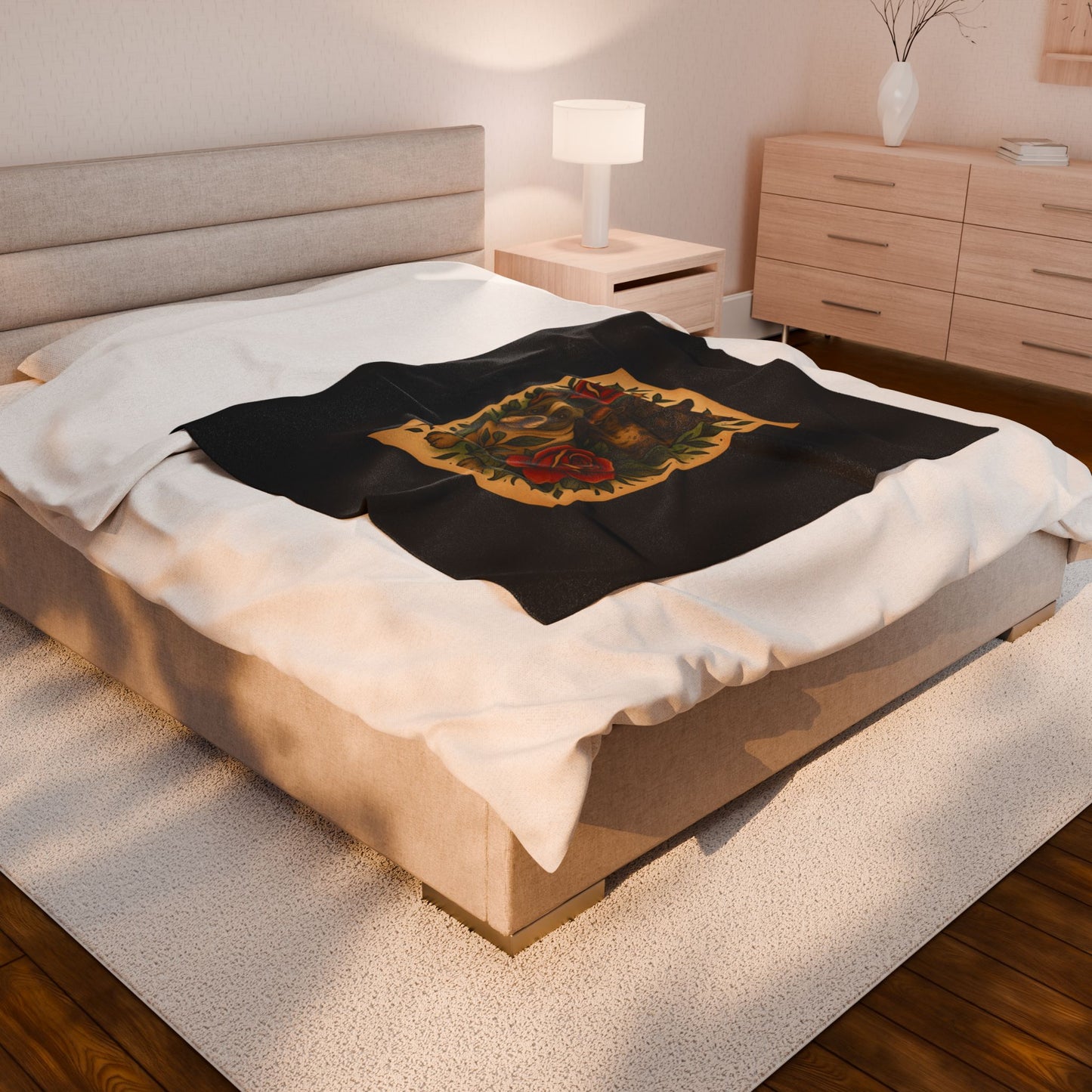 Mac & Mia Velveteen Plush Blanket, Cozy Throw for Mindfulness, Self-Care Gift, Recovery Decor, Home Comfort