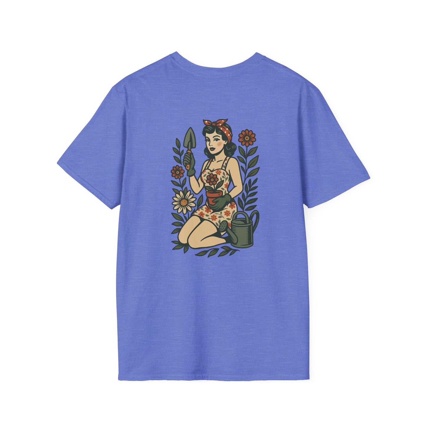 Gardener Pin-up Unisex T-Shirt, Plant Lover Gift, Gardening Tee, Farm Life Apparel, Outdoor Activities Wear
