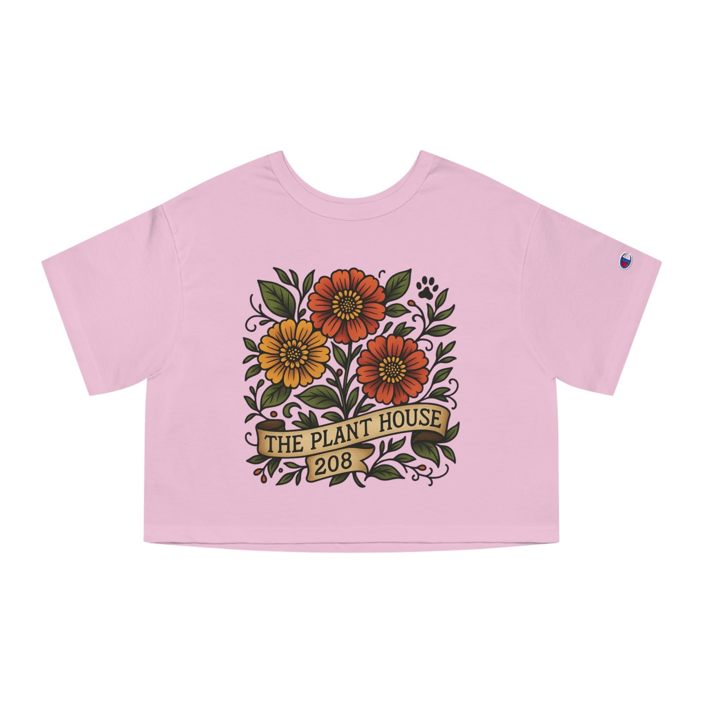 The Plant House 208 Floral Cropped T-Shirt