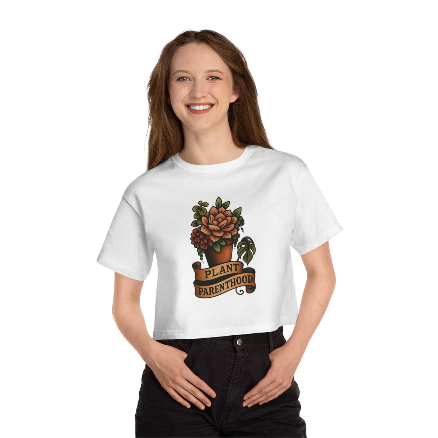 The Plant House 208 - Plant Parenthood Succ. Cropped T-Shirt