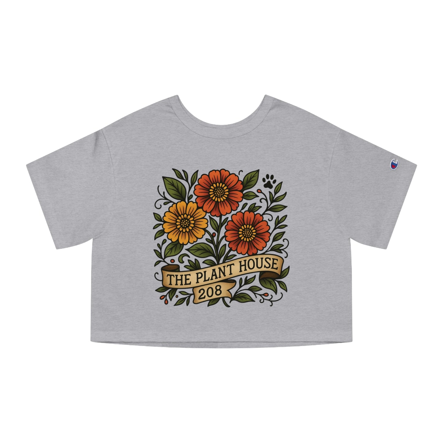 The Plant House 208 Floral Cropped T-Shirt