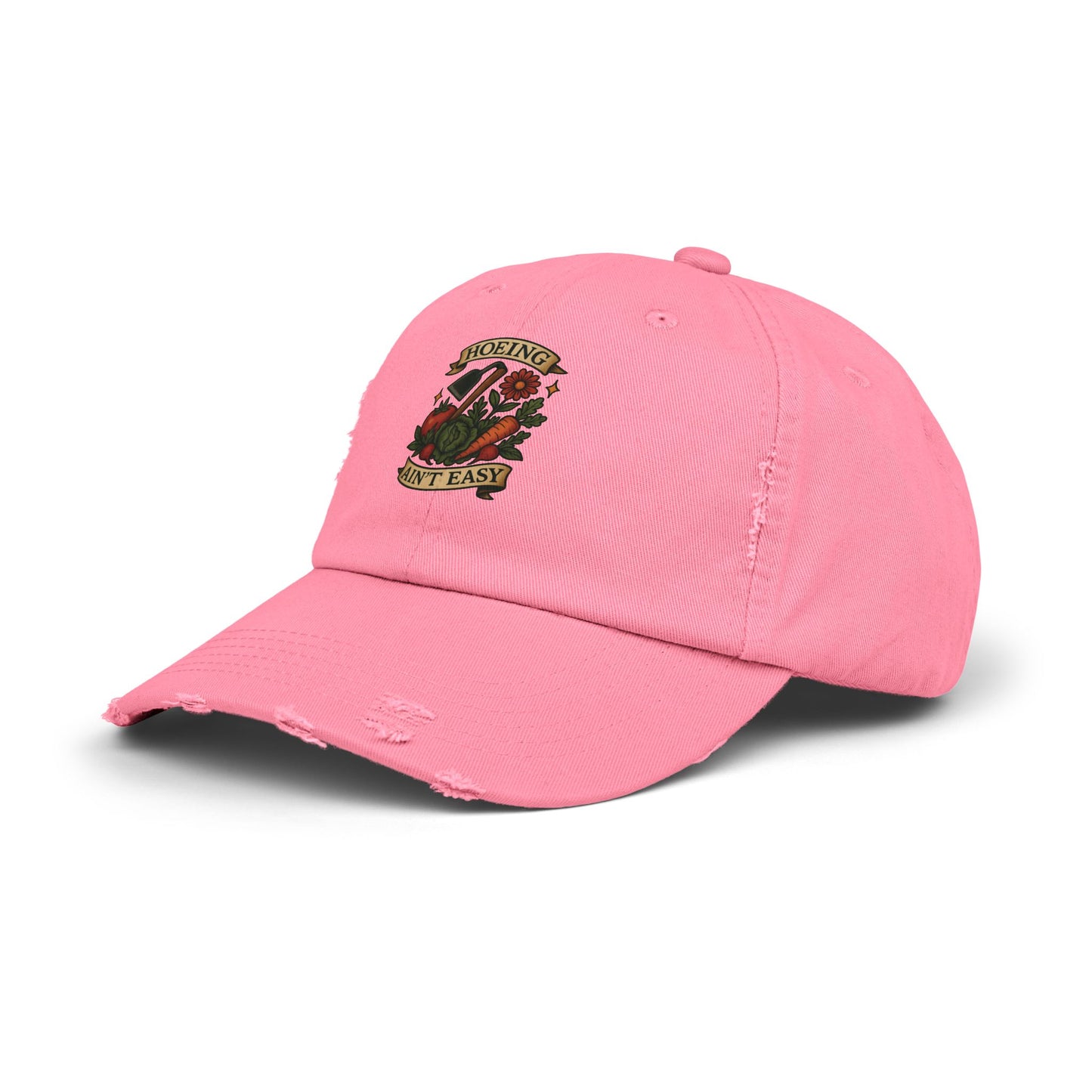 The Plant House 208 Hoeing Ain't Easy Distressed Cap