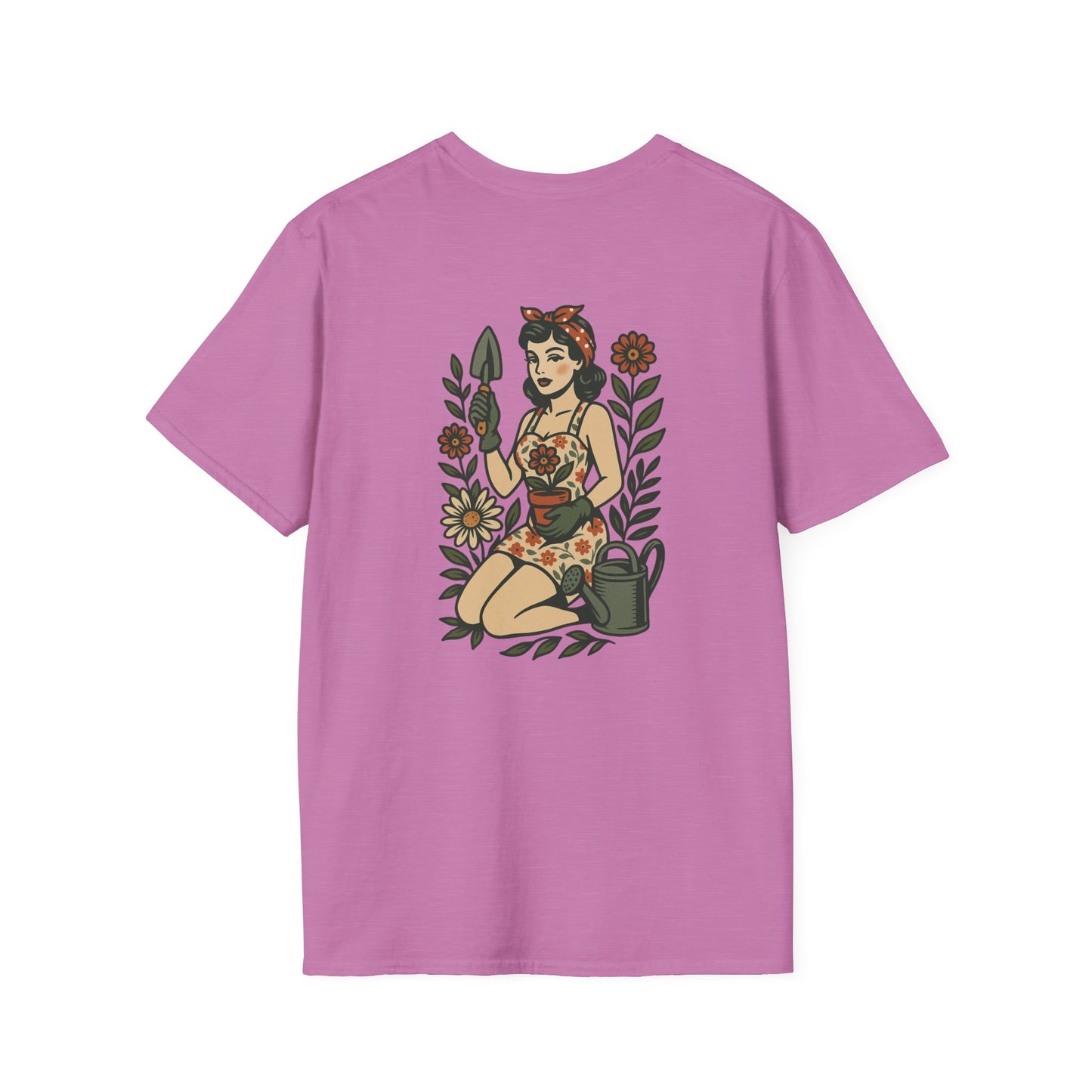Gardener Pin-up Unisex T-Shirt, Plant Lover Gift, Gardening Tee, Farm Life Apparel, Outdoor Activities Wear