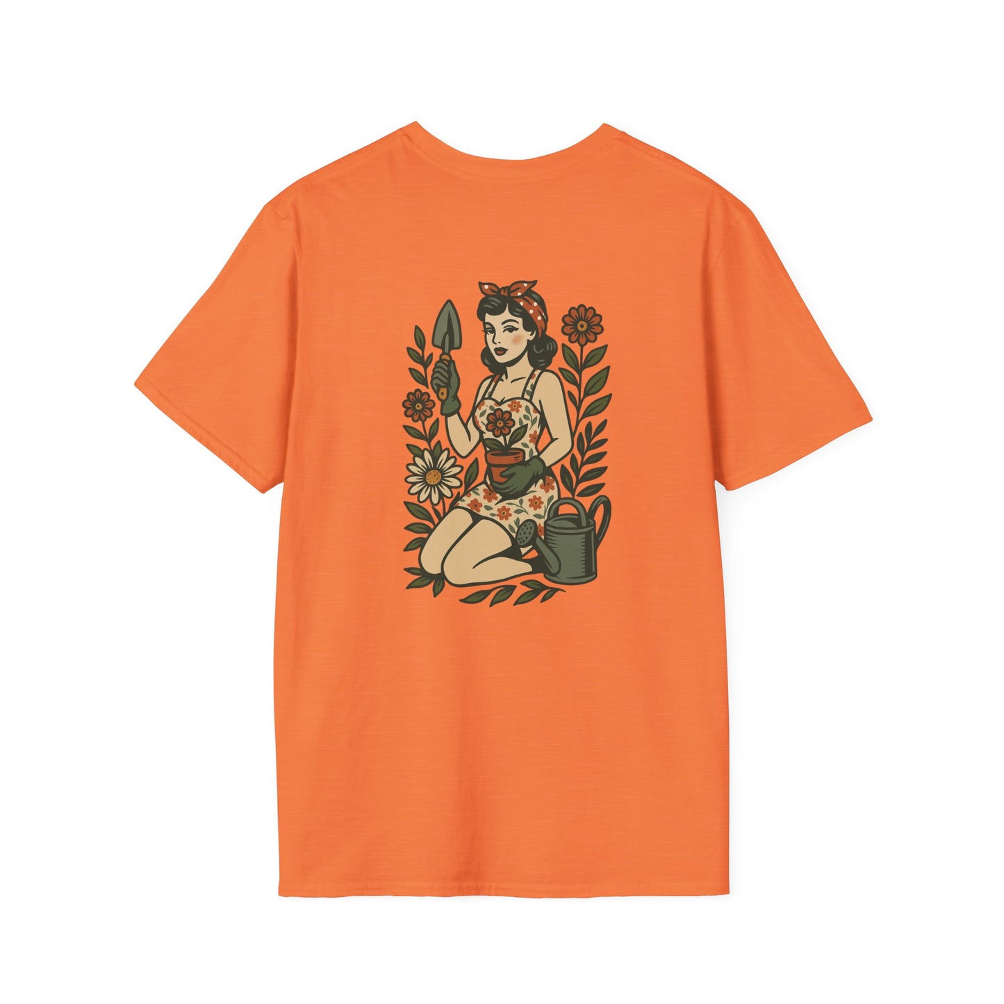 Gardener Pin-up Unisex T-Shirt, Plant Lover Gift, Gardening Tee, Farm Life Apparel, Outdoor Activities Wear