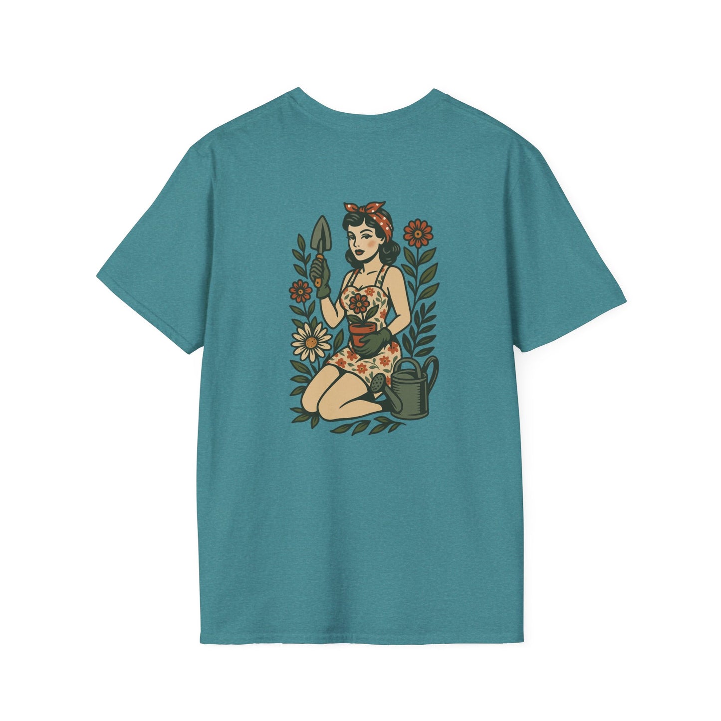 Gardener Pin-up Unisex T-Shirt, Plant Lover Gift, Gardening Tee, Farm Life Apparel, Outdoor Activities Wear