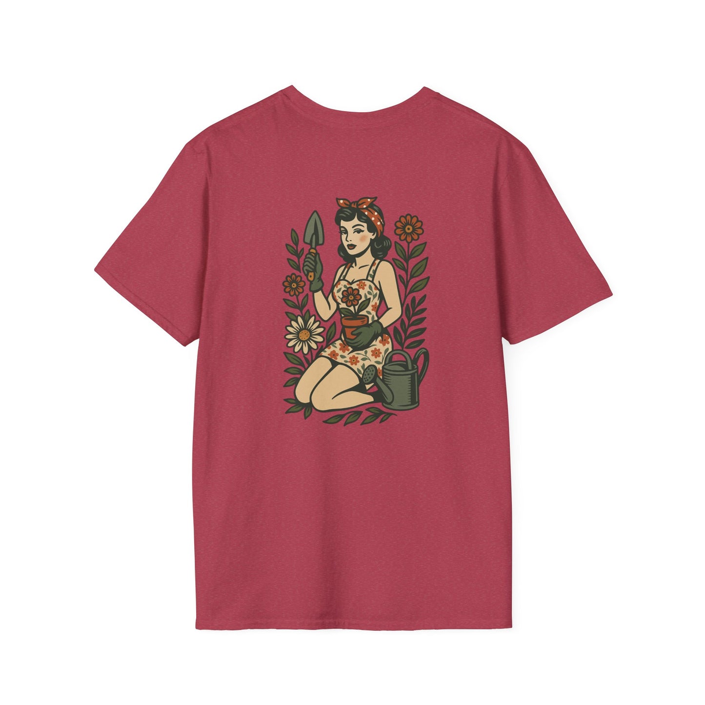 Gardener Pin-up Unisex T-Shirt, Plant Lover Gift, Gardening Tee, Farm Life Apparel, Outdoor Activities Wear