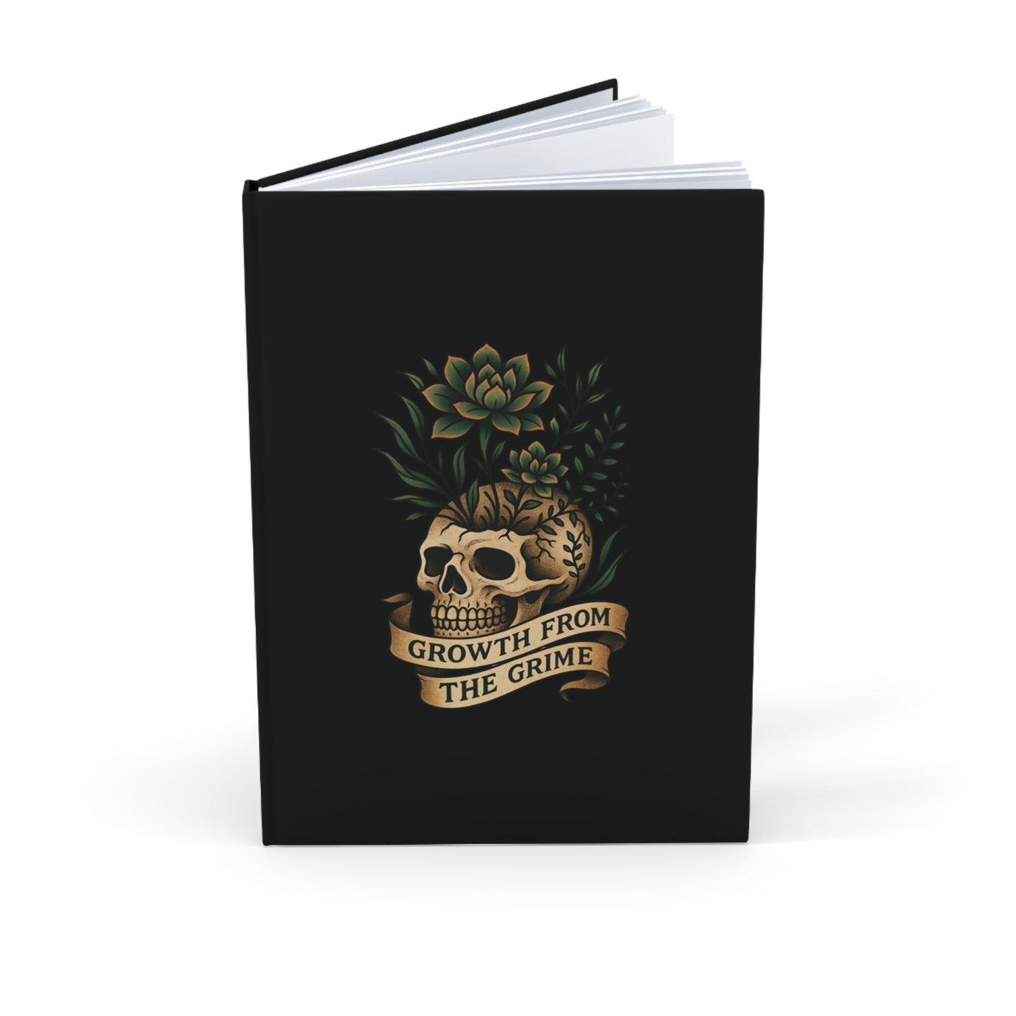 Growth From The Grime Journal - A5 Hardcover, Inspirational Notebook, Wellness Planner, Gift for Mental Health, Self-Care Diary