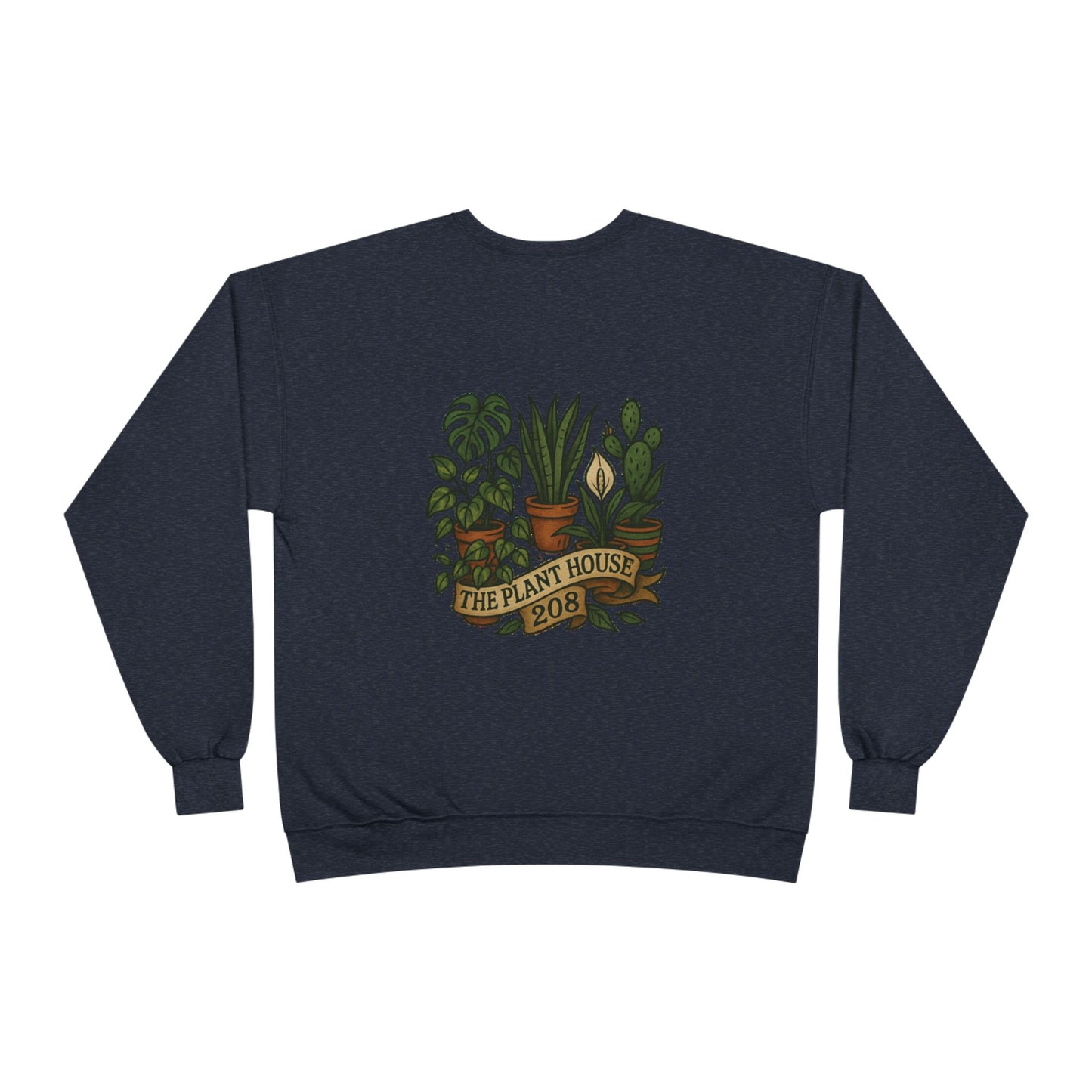 Plant House Crewneck Sweatshirt - Eco-Friendly Unisex Apparel