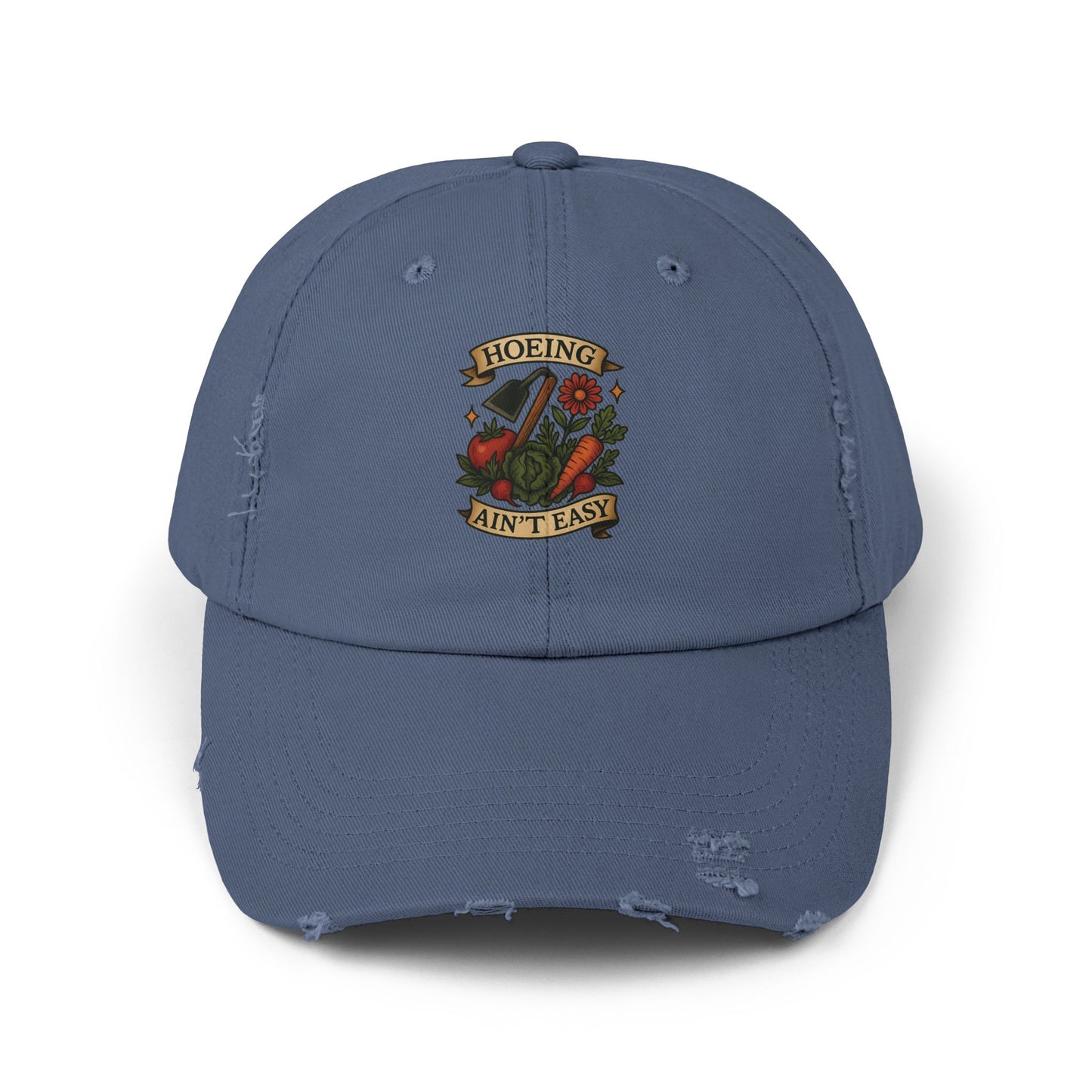The Plant House 208   Hoeing Ain't Easy Distressed Cap
