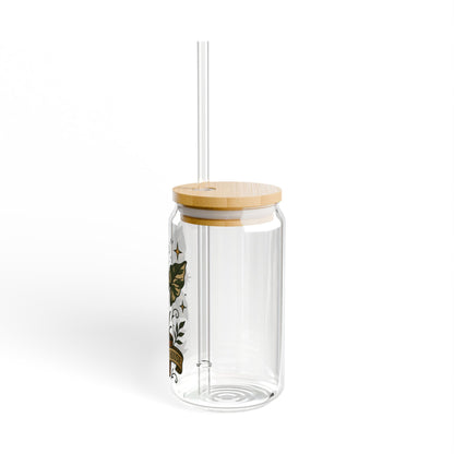 The Plant House 208 Variegated  -  Sipper Glass