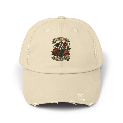The Plant House 208   Hoeing Ain't Easy Distressed Cap