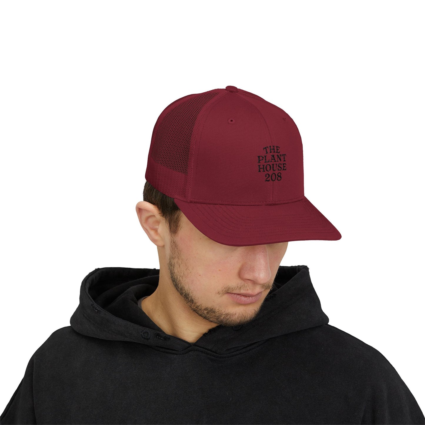 The Plant House 208 Snapback Trucker Cap, Supportive Gift, Mental Health Awareness Hat, Casual Style, Positive Vibes, Recovery Journey