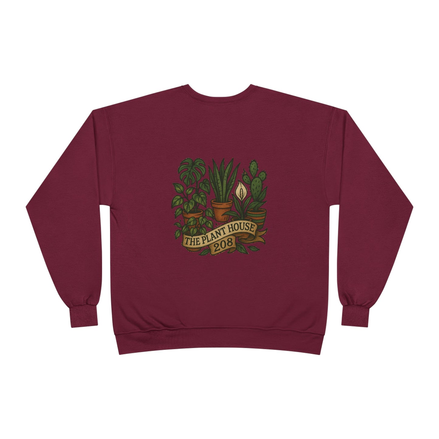 Plant House Crewneck Sweatshirt - Eco-Friendly Unisex Apparel