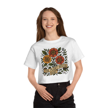 The Plant House 208 Floral Cropped T-Shirt