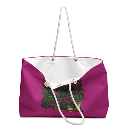Plant Parenthood Weekender Bag, Eco-Friendly Tote, Travel Companion, Gift for Plant Lovers, Stylish Carry-All