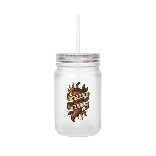 Sober & Still Spicy Mug - The Plant House 208 Mason Jar with Straw