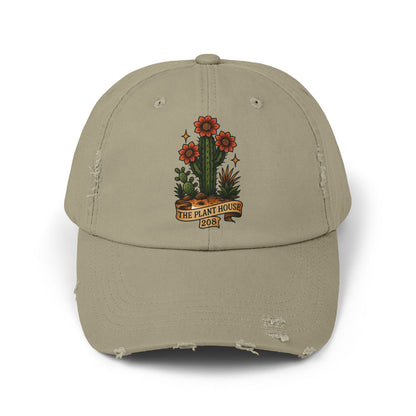 The Plant House 208  Distressed Cap with Cacti Design
