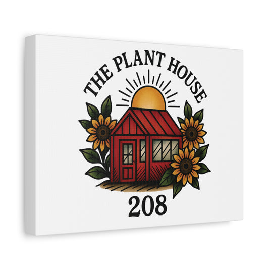 The Plant House Canvas Wall Art, Home Decor, Vintage Style, Nature Lover Gift, Botanical Wall Art, Sunflower Decor