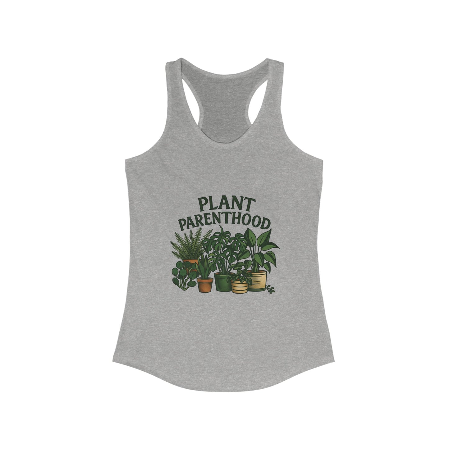 Plant Parenthood 2 Racerback Tank Top, Women's Fitness Top, Wellness Apparel, Motivational Workout Tank, Recovery Awareness Clothing