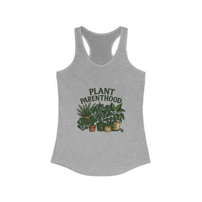 Plant Parenthood 2 Racerback Tank Top, Women's Fitness Top, Wellness Apparel, Motivational Workout Tank, Recovery Awareness Clothing