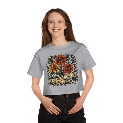 The Plant House 208 Floral Cropped T-Shirt