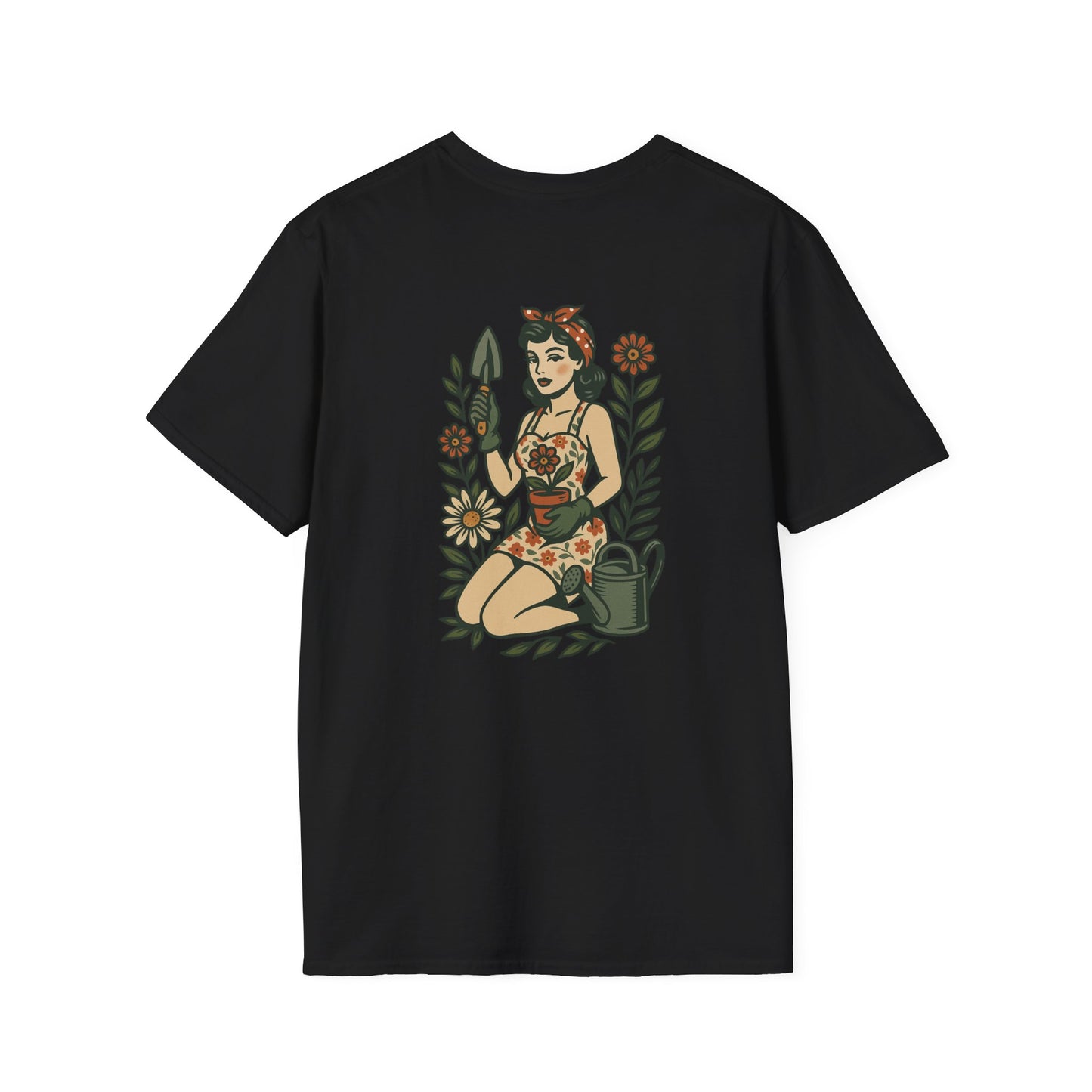 Gardener Pin-up  Unisex T-Shirt, Plant Lover Gift, Gardening Tee, Farm Life Apparel, Outdoor Activities Wear