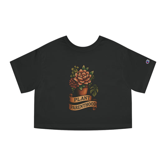 The Plant House 208 - Plant Parenthood Succ. Cropped T-Shirt