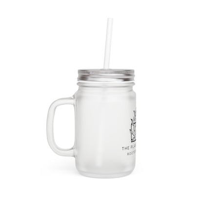 The Plant House 208 Logo Mason Jar with Straw