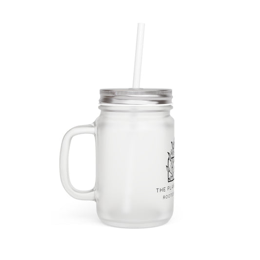 The Plant House 208 Logo Mason Jar with Straw