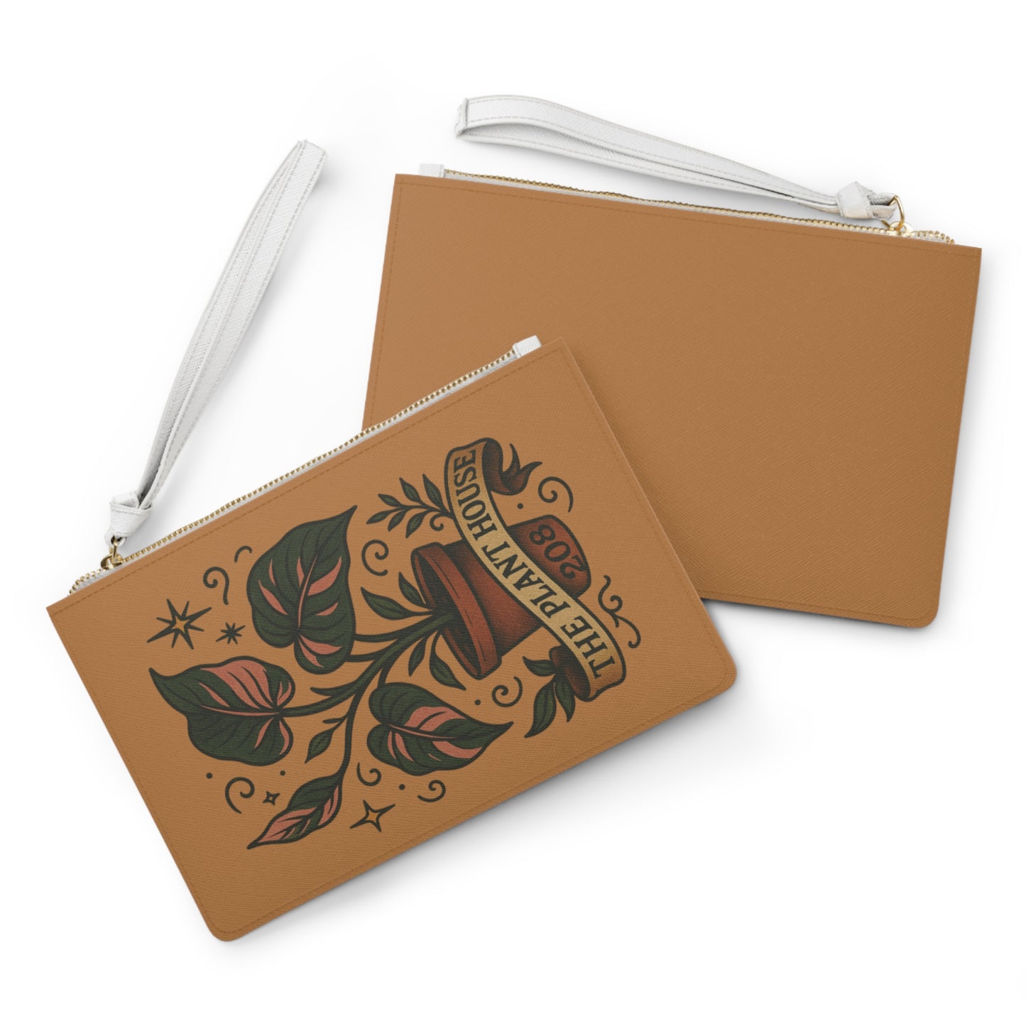 The Plant House 208 Pink Variegation Clutch Bag