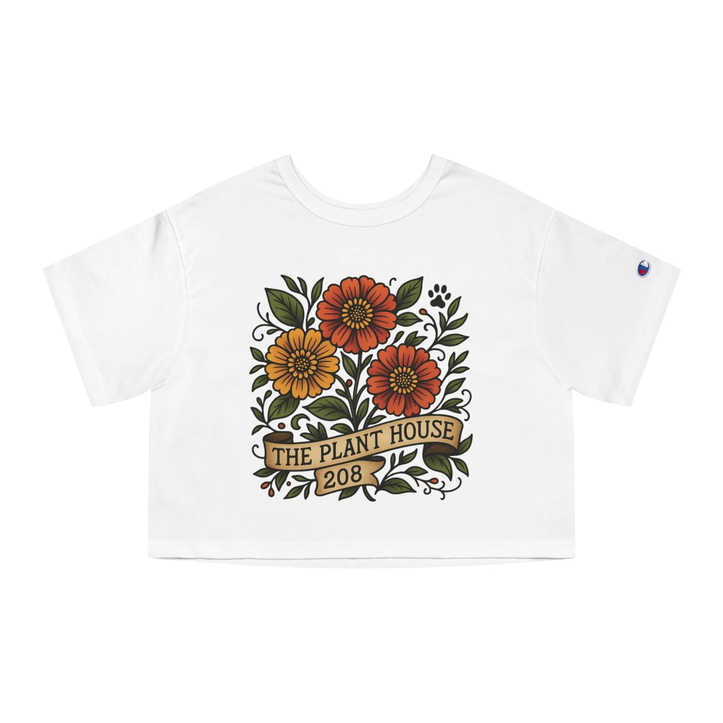 The Plant House 208 Floral Cropped T-Shirt