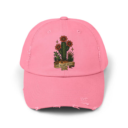 The Plant House 208  Distressed Cap with Cacti Design