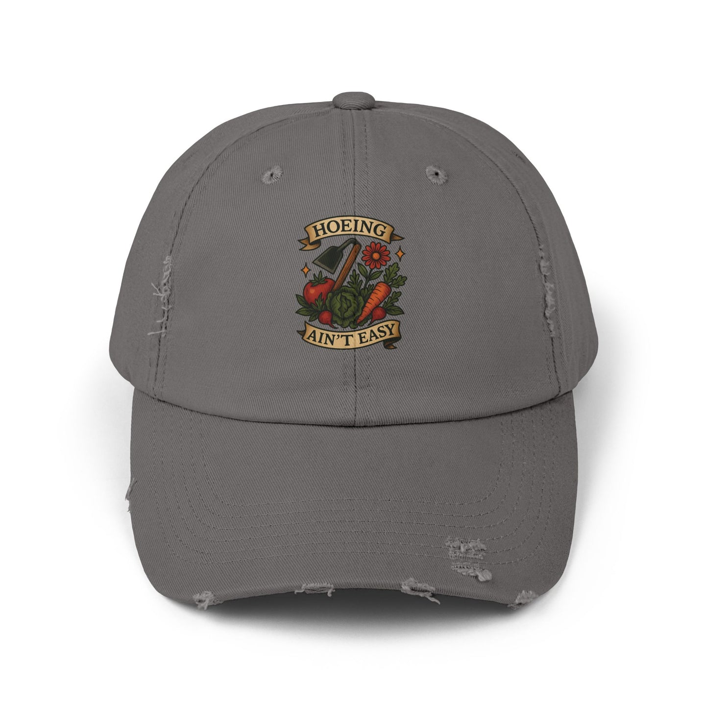 The Plant House 208   Hoeing Ain't Easy Distressed Cap