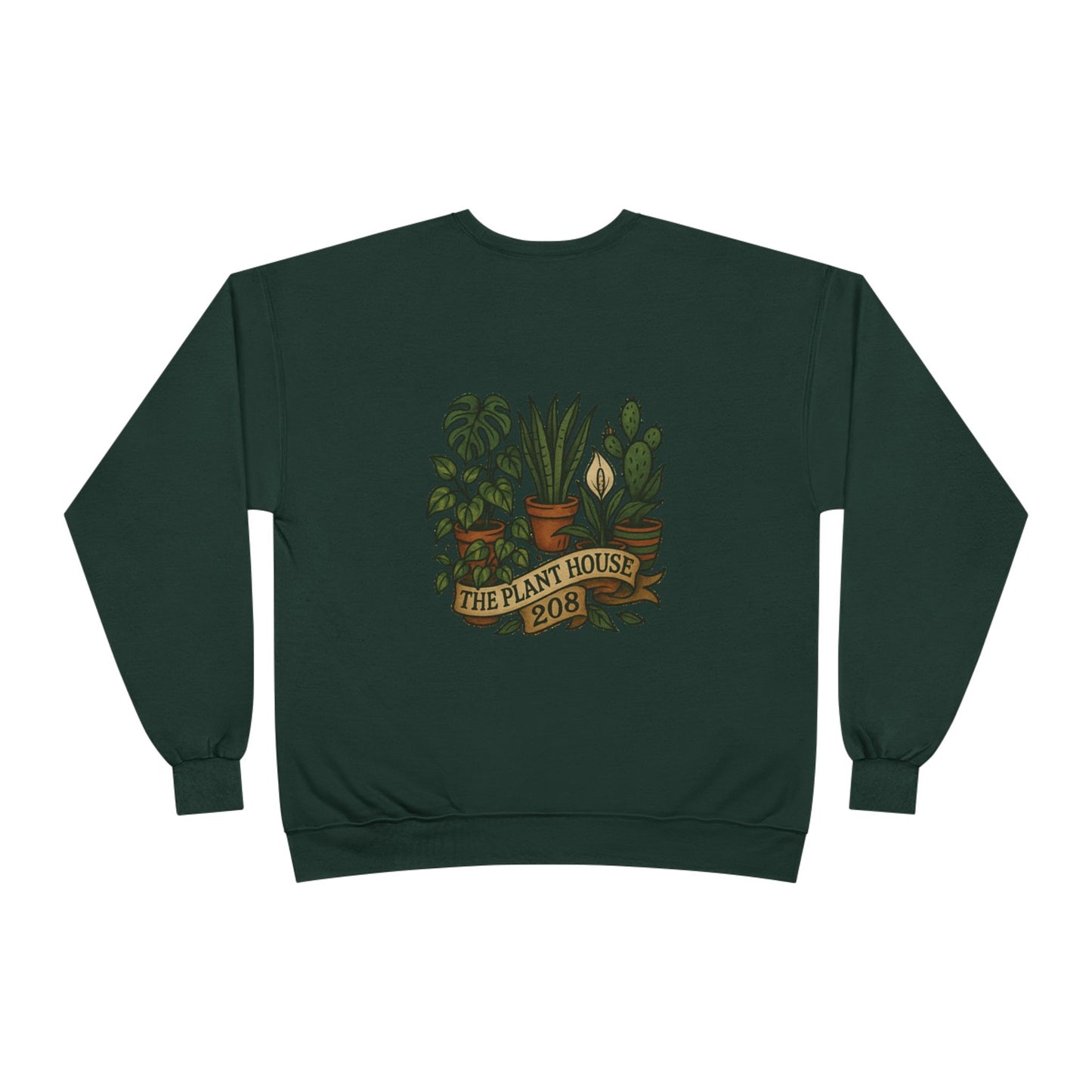 Plant House Crewneck Sweatshirt - Eco-Friendly Unisex Apparel