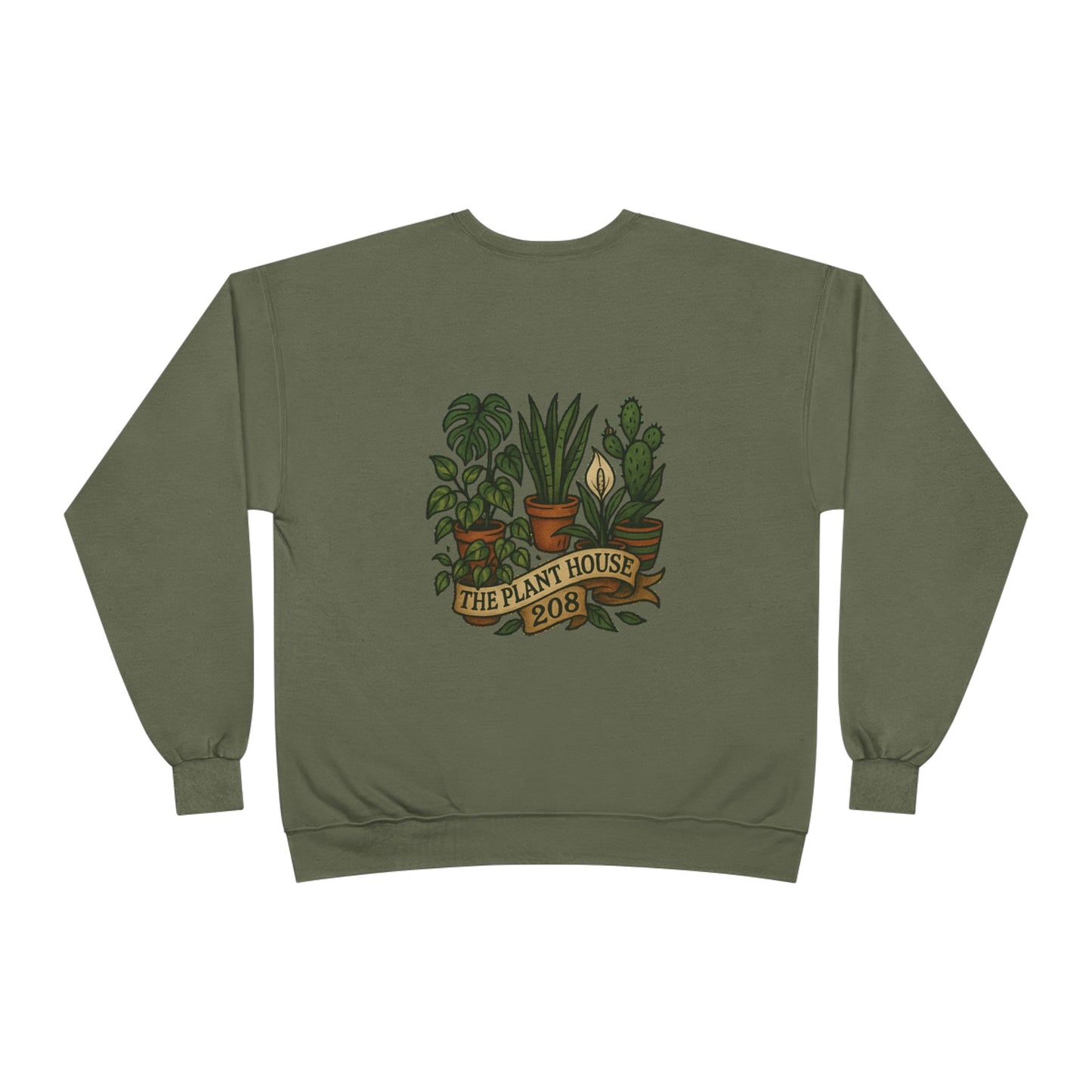 Plant House Crewneck Sweatshirt - Eco-Friendly Unisex Apparel