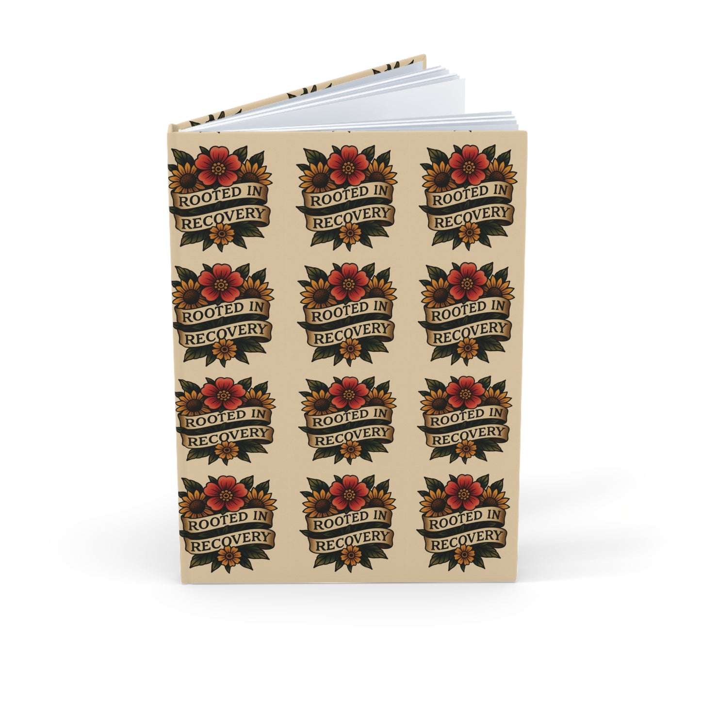 Rooted in Recovery Journal - A5 Hardcover, Inspirational Notebook, Wellness Planner, Gift for Mental Health, Self-Care Diary