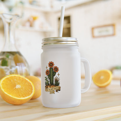 Cactus-The Plant House 208 Mason Jar with Straw