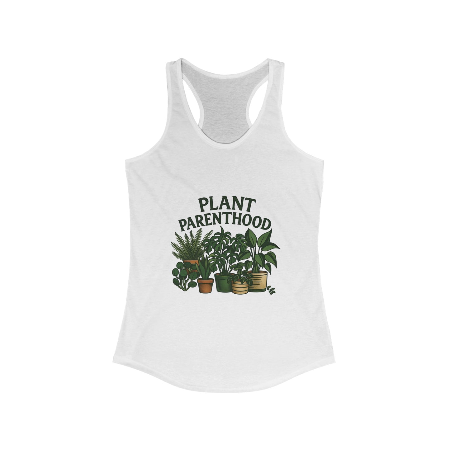 Plant Parenthood 2 Racerback Tank Top, Women's Fitness Top, Wellness Apparel, Motivational Workout Tank, Recovery Awareness Clothing