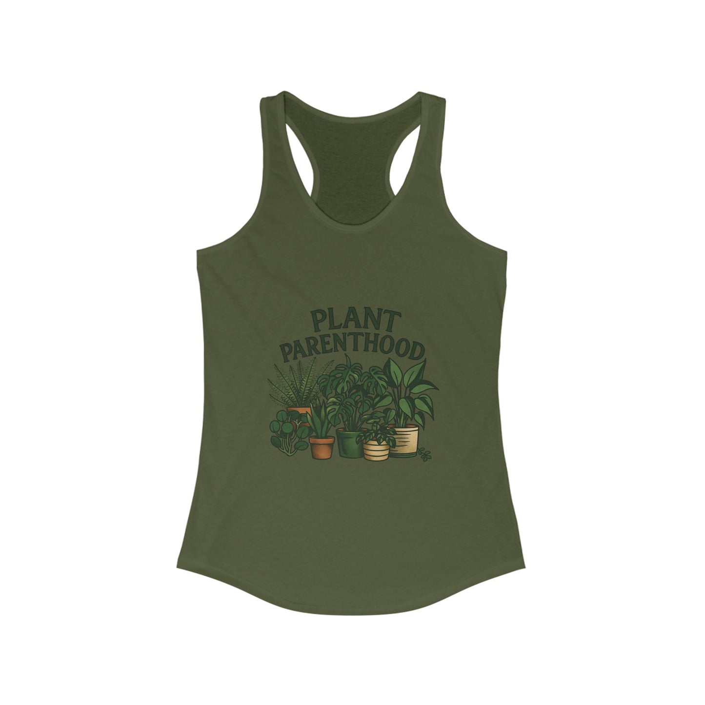 Plant Parenthood 2 Racerback Tank Top, Women's Fitness Top, Wellness Apparel, Motivational Workout Tank, Recovery Awareness Clothing