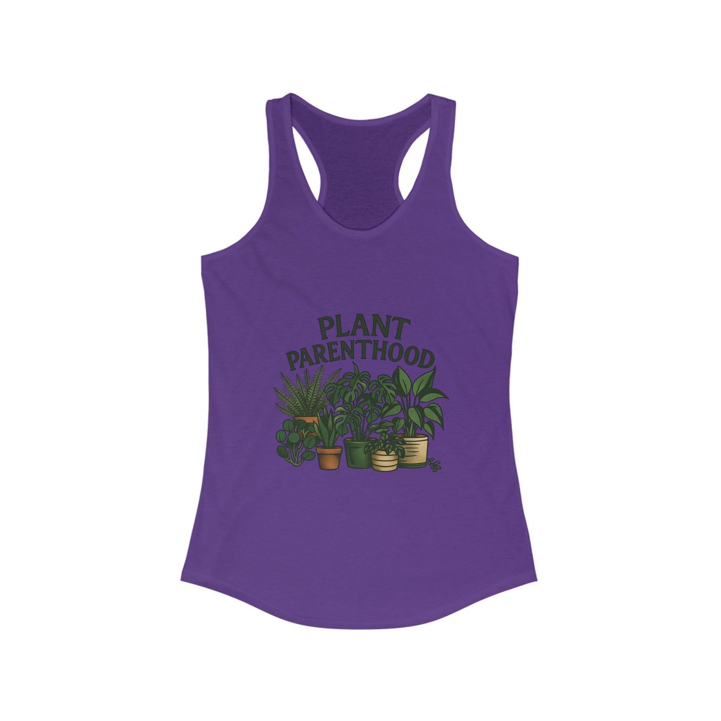 Plant Parenthood 2 Racerback Tank Top, Women's Fitness Top, Wellness Apparel, Motivational Workout Tank, Recovery Awareness Clothing